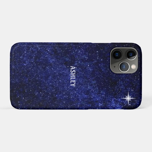 Sterrenstelsel en kalligrafie op marinesurfmelkweg Case-Mate iPhone case (Achterkant (horizontaal))