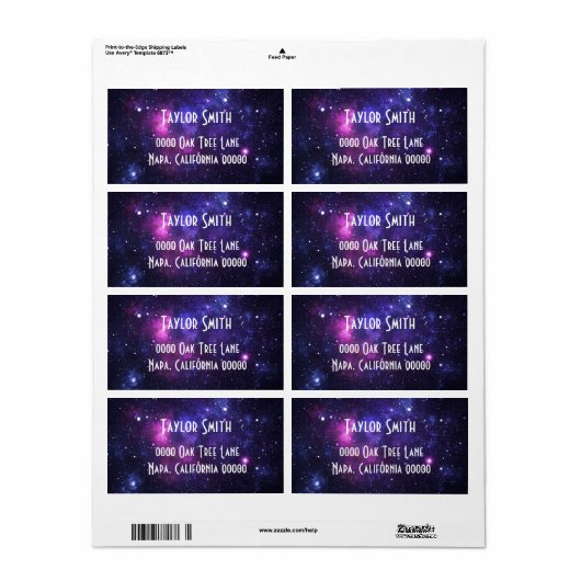 sterrenstelsel etiket (Full Sheet)