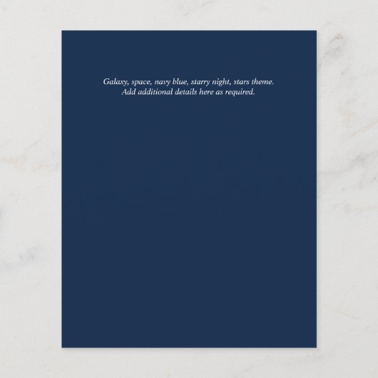 STerrenstelsel Jongens BAR MITSVAH AGATE Blauw LAA Flyer (Achterkant)