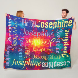 Sterrenstelsel Kleurrijke tie-dye zonnestraal Pers Fleece Deken