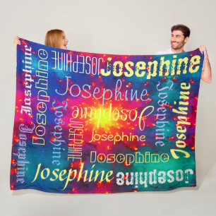 Sterrenstelsel Kleurrijke tie-dye zonnestraal Pers Fleece Deken