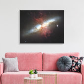 sterrenstelsel, Messier 82 Canvas Afdruk (Insitu (Woonkamer))