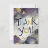 sterrenstelsel-meteoriet bedankkaart (Voorkant)