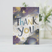 sterrenstelsel-meteoriet bedankkaart (Staand voorkant)