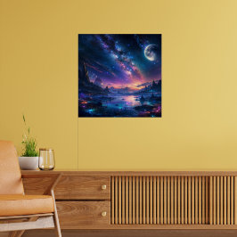 Sterrenstelsel Nachtelijke Hemel, Fantasie Meer Me Poster