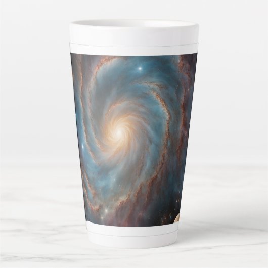 Sterrenstelsel ontwerp groot latte mok (Voorkant)