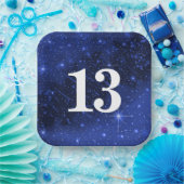 Sterrenstelsel voor 13e verjaardag papieren bordje (Feest)