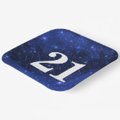 Sterrenstelsel voor 21e verjaardag papieren bordje (Gebogen)