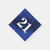 Sterrenstelsel voor 21e verjaardag servet (Hoek)