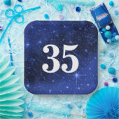 Sterrenstelsel voor 35e verjaardag papieren bordje (Feest)