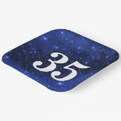 Sterrenstelsel voor 35e verjaardag papieren bordje (Gebogen)