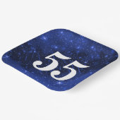 Sterrenstelsel voor 55e verjaardag papieren bordje (Gebogen)