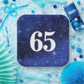 Sterrenstelsel voor 65e verjaardag papieren bordje (Feest)