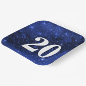 Sterrenstelsel voor de 20e verjaardag papieren bordje (Gebogen)