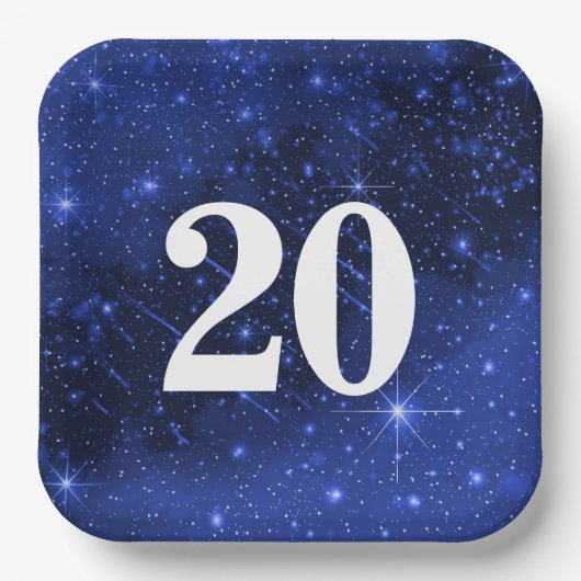 Sterrenstelsel voor de 20e verjaardag papieren bordje (Voorkant)