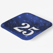 Sterrenstelsel voor de 25e verjaardag papieren bordje (Gebogen)