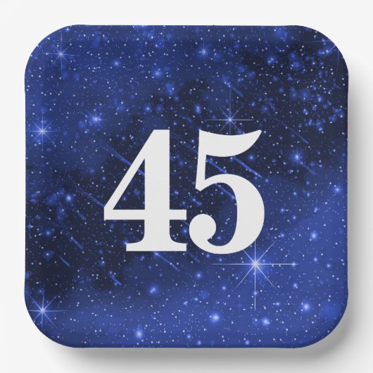 Sterrenstelsel voor de 45e verjaardag papieren bordje (Voorkant)
