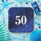 Sterrenstelsel voor de 50e verjaardag papieren bordje (Feest)