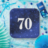 Sterrenstelsel voor de 70e verjaardag papieren bordje (Feest)