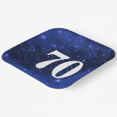 Sterrenstelsel voor de 70e verjaardag papieren bordje (Gebogen)