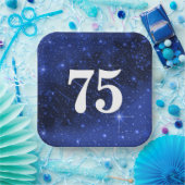 Sterrenstelsel voor de 75e verjaardag papieren bordje (Feest)