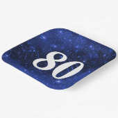 Sterrenstelsel voor de 80e verjaardag papieren bordje (Gebogen)