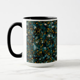 Sterrenstelsels Blauw Zwart & Koper Mok