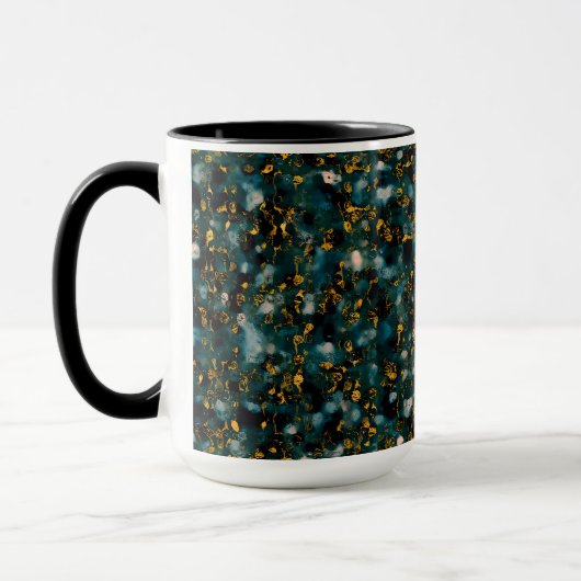 Sterrenstelsels Blauw Zwart & Koper Mok (Links)