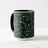 Sterrenstelsels Blauw Zwart & Koper Mok (Voorkant links)