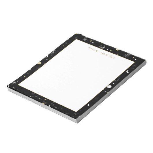 Sterrenstelsels en sterren - Naam toevoegen Notitieblok (Linkerzijde)