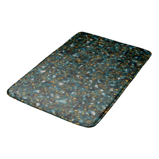 Sterrenstelsels Zwart Blauw & Goud Badmat (Gekanteld)