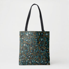 Sterrenstelsels Zwart Blauw & Koper Tote Bag