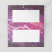 Sterrenstof Kosmische Roze Bruiloft Plaatskaartje (Buitenkant ongevouwen)