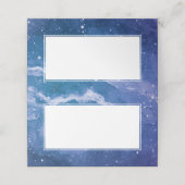 Sterrenstof Kosmische Violet Bruiloft Plaatskaartje (Buitenkant ongevouwen)