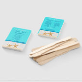 Sterrenstrand huwelijksceremonieprogramma handvent handwaaier (Niet-gemonteerd)