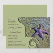 Sterrenstrand Post Bruiloftsreceptie Alleen Kaart (Voorkant / Achterkant)