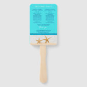 Sterrenstrand Trouwceremonie programma Handventil Handwaaier (Achterkant)