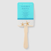  Sterrenstrand trouwceremonieprogramma Handventila Handwaaier (Voorkant)
