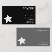 Sterrensymbool roteren - zwart visitekaartje (Voorkant / Achterkant)