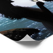 Sterrente Waterfall Romantiek Droom Poster (Hoek)