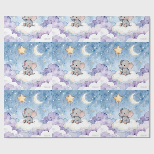 Sterrenterugkerende patroonbehang cadeaupapier (Vlak)