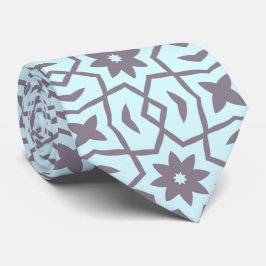 Sterrenventilator in grijs op Bleek blauw Stropdas