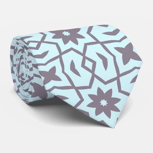 Sterrenventilator in grijs op Bleek blauw Stropdas (Opgerold)