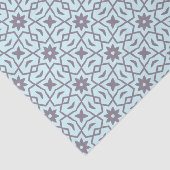 Sterrenventilator in grijs op Bleek blauw weefselp Tissuepapier (Detail)