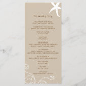 Sterrenvis Bestemming Strand Huwelijksprogramma Programmakaart (Achterkant)