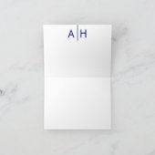 Sterrenvis bruiloft gevouwen dank u kaarten, marin bedankkaart (Binnen)