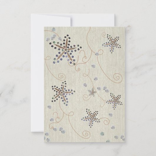 STERRENVIS ELEGANTE Strandfeest Tafel Nummerkaart Kaart (Achterkant)