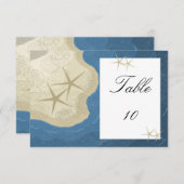 Sterrenvis en Oceaan Tafelstoelnummers Kaart (Voorkant / Achterkant)