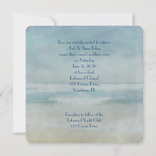 Sterrenvis huwelijksbelofte Verlengingsceremonie Kaart (Achterkant)