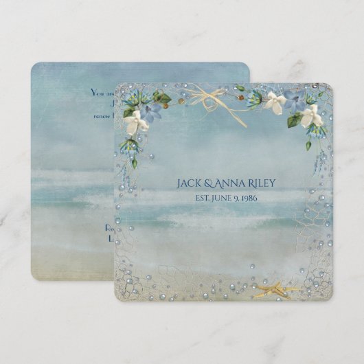 Sterrenvis huwelijksbelofte Vernieuwing Kaart (Voorkant / Achterkant)